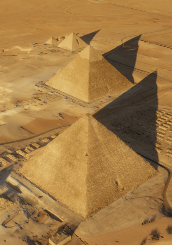 Widok na piramidę Cheopsa 