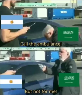 Mem po meczu Argentyna - Arabia Saudyjska 