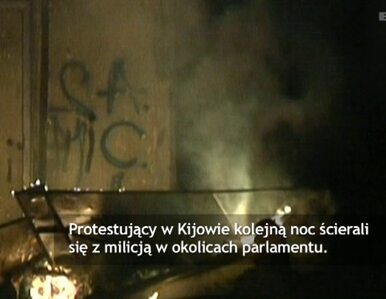 Miniatura: Niespokojna noc w Kijowie. Obrzucali...