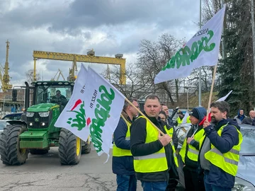 Strajk rolników w Szczecinie 