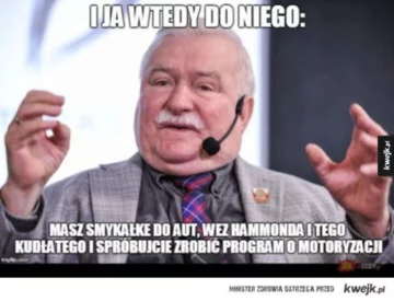 Mem z Lechem Wałęsą 