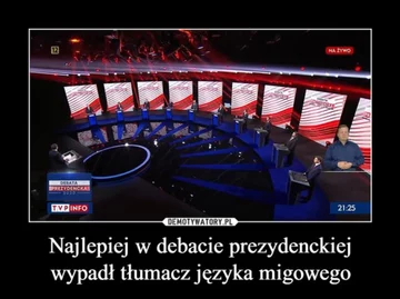 Mem związany z debatą prezydencką 