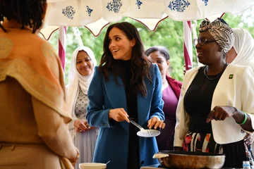 Meghan Markle i książę Harry na przyjęciu 