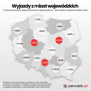Wzrost ruchu na&nbsp;drogach w&nbsp;2 ostatnie weekendy kwietnia