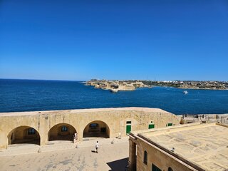 Vista desde el Fuerte San Telmo hacia el Fuerte Ricasoli