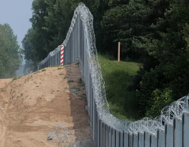 Miniatura: Migranci płynęli pontonem przez Świsłocz,...