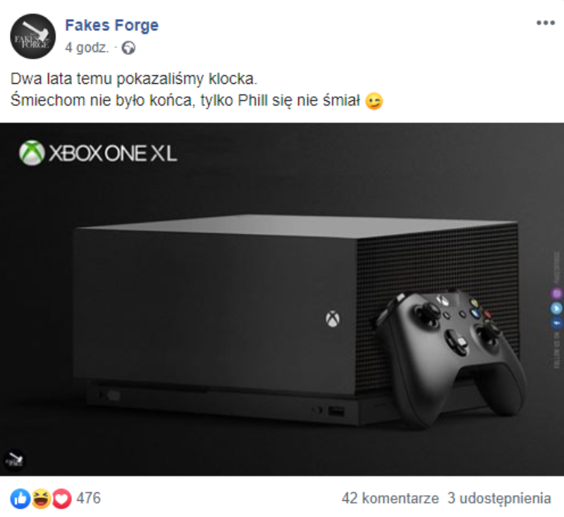 Polski profil Fakes Forge już dwa lata temu przewidział mniej więcej wygląd nowego Xboxa 