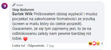 Dyskusja dot. rozliczenia zbi&oacute;rki Stop Bzdurom