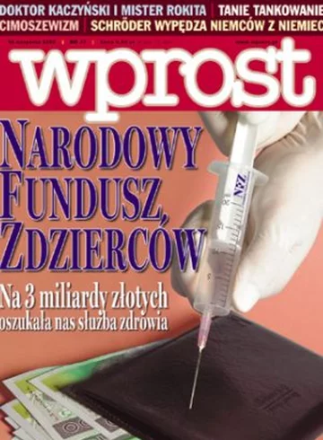 Okładka tygodnika Wprost nr 37/2005 (1189)