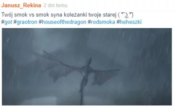 „Ród Smoka”. Mem z 10. odcinka pierwszego sezonu serialu 