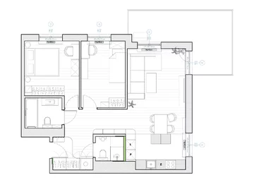 Mieszkanie dla rodziny 2+1, projekt i nadzór nad realizacją: Joanna Lemka-Wójcik, jlw studio 