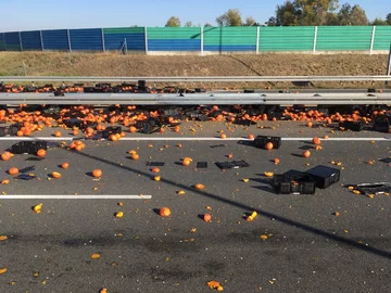Dynie na autostradzie A4 