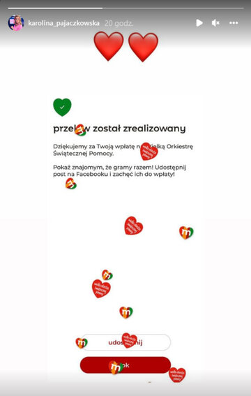 Karolina Pajączkowska wsparła WOŚP