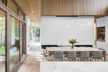 Drewniany dom w górach, projekt Thellend Fortin Architectes 