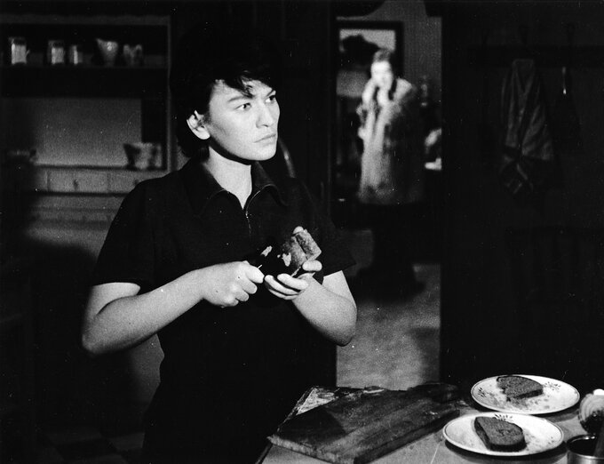 Elżbieta Kępińska w 1961 roku w filmie „Droga na Zachód”
