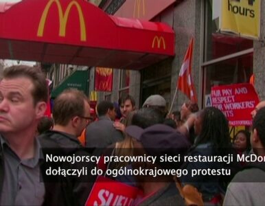 Miniatura: Protest pracowników fast-foodów w USA
