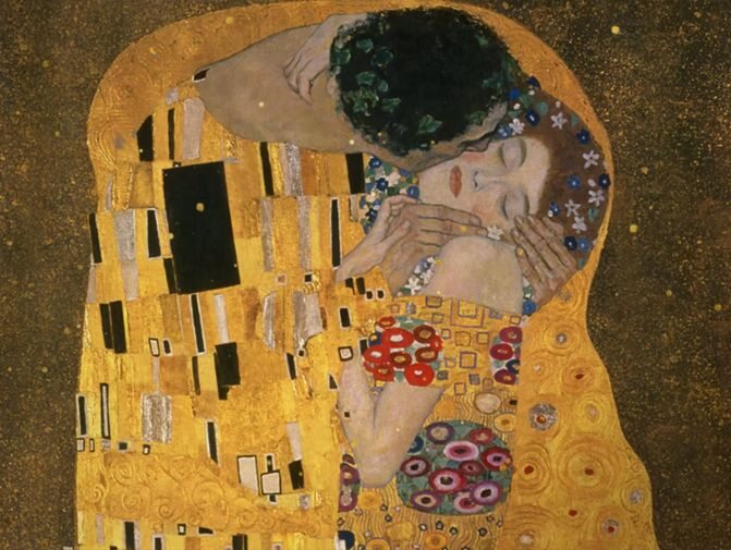 Gustav Klimt, obraz "Pocałunek"