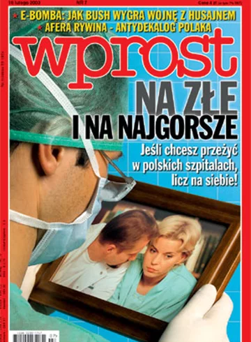 Okładka tygodnika Wprost nr 7/2003 (1055)