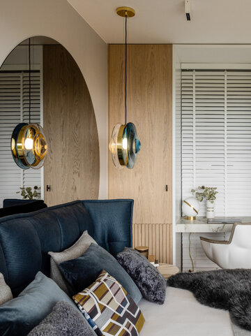 Dwupoziomowy rodzinny apartament wakacyjny w&nbsp;Świnoujściu, proj. Soul Interiors