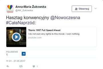 Scena z&nbsp;"Titanica" polubiona przez Nowoczesną
