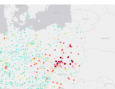 Miniatura: Interaktywna mapa jakości powietrza. Każdy...