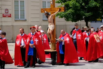 Warszawa. Manifestacja Rycerzy Chrystusa Króla 