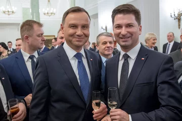 Poseł PiS Sylwester Tułajew z Andrzejem Dudą 