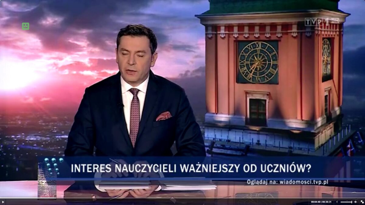 Paski informacyjne w TVP Info 