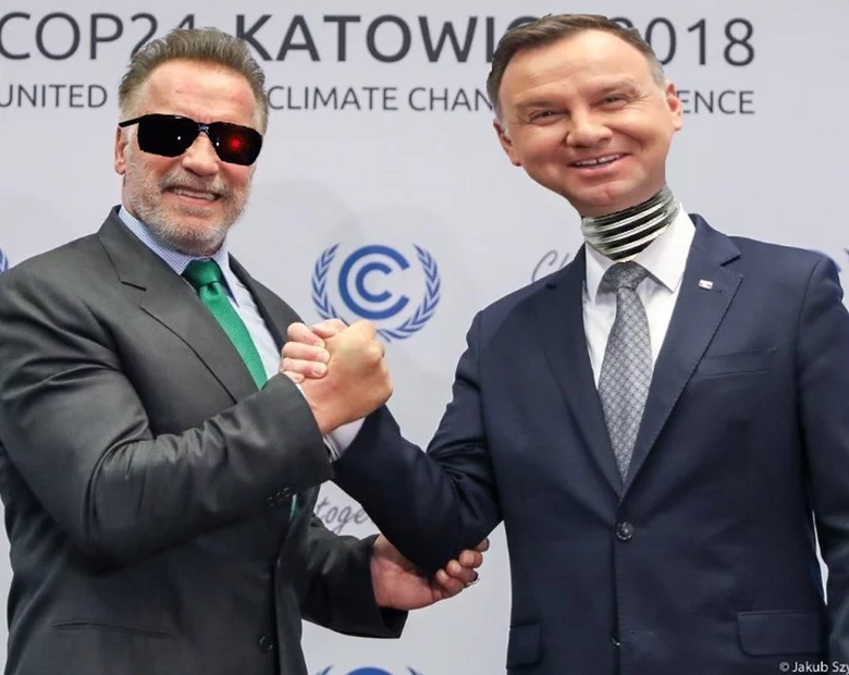 Miniatura: Andrzej Duda i Arnold Schwarzenegger na...