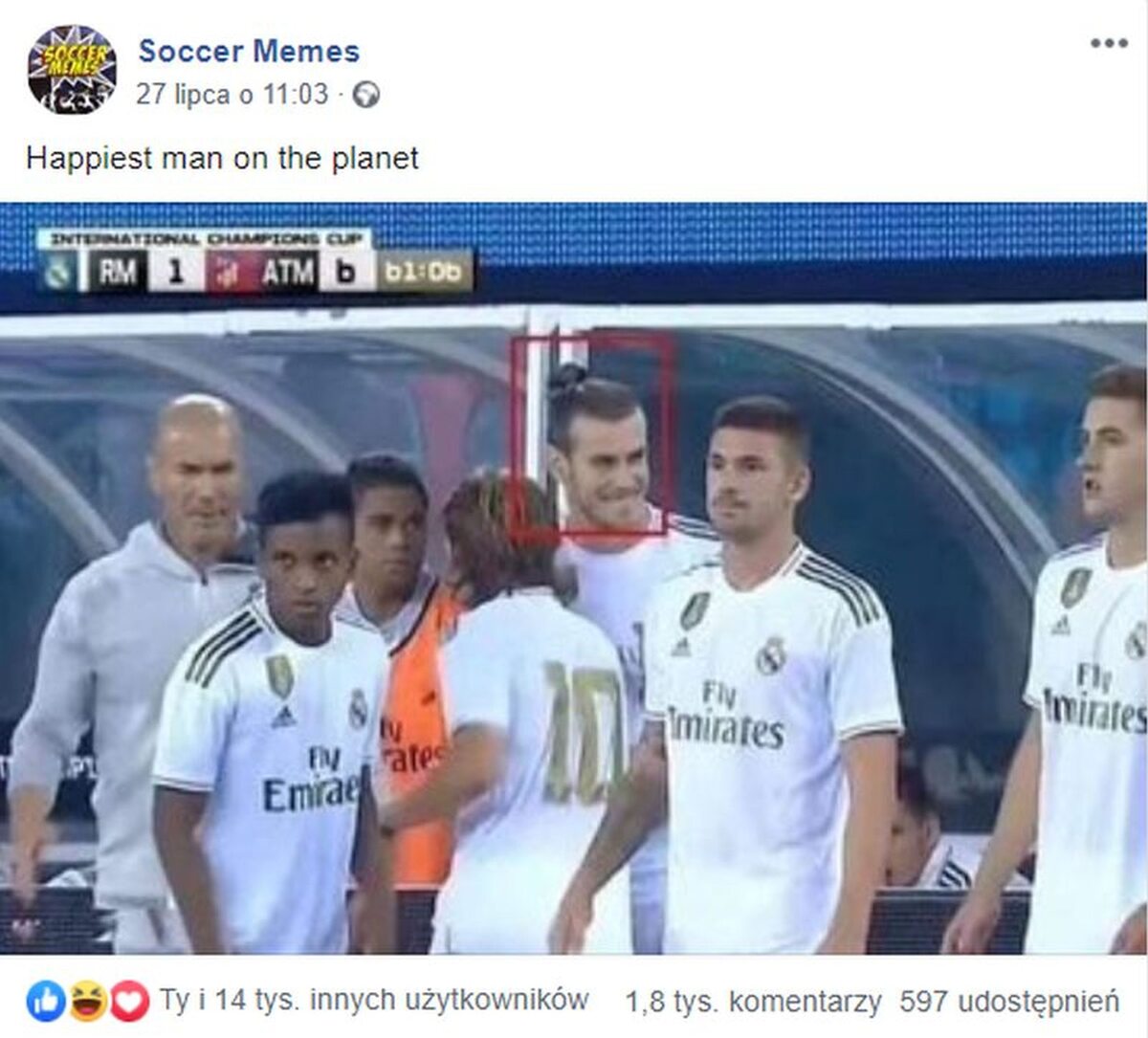 Same Bale wydaje się nie mieć problemu z tą sytuacją 