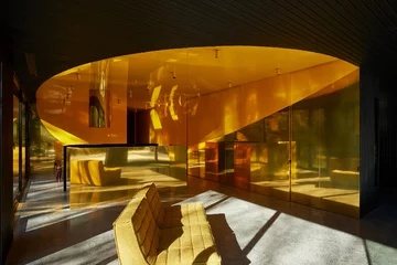 Leśny azyl miłośników sztuki, projekt Studio Jean Verville architectes v2com, 1010-16, Studio Jean Verville