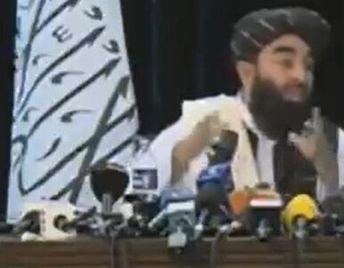 Miniatura: Pierwsza konferencja prasowa talibów po...