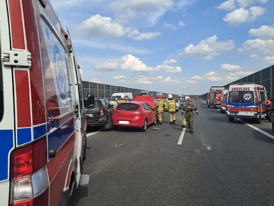 Miniatura: Karambol na autostradzie A4. Duże utrudnienia