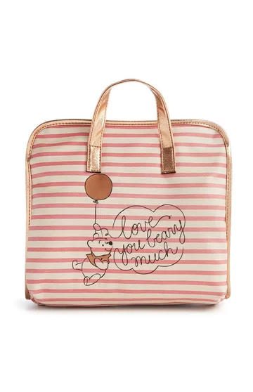 Torba z różowymi paskami z motywem Kubusia Puchatka - 34 zł 
