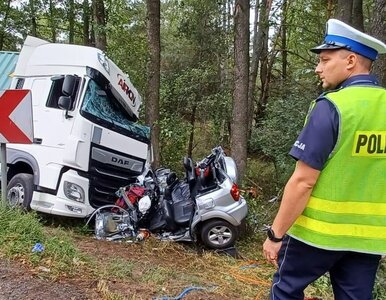 Miniatura: Zderzenie trzech samochodów na DK62. Z...