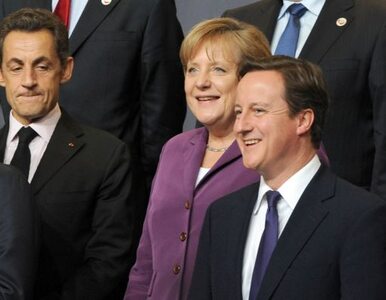 Miniatura: Merkel i Sarkozy namawiają Camerona w...