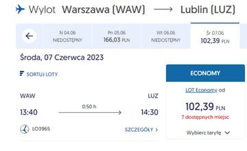 LOT promocja