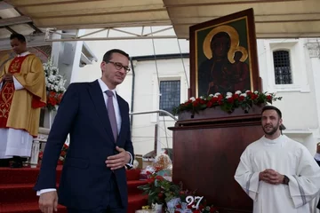 Premier Mateusz Morawiecki na Jasnej Górze podczas Pielgrzymki Rodzin Radia Maryja 