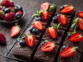Miniatura: Fit brownie bez białego cukru i masła....