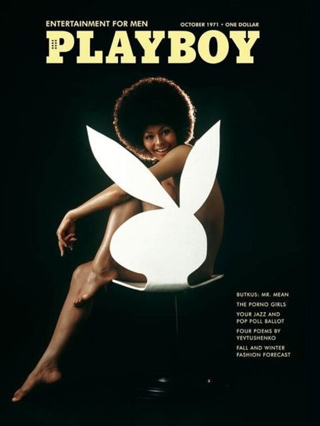 Okładka magazynu "Playboy" - październik 1971 rok Pierwsza Afroamerykanka - Darine Stern - na okładce magazynu "Playboy".