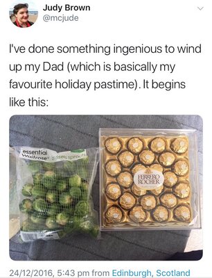 Miniatura: Kawał z brukselką i Ferrero Rocher. Córka...