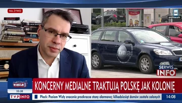 Paski w TVP Info 10 lutego 2021 roku w trakcie protestu mediów 