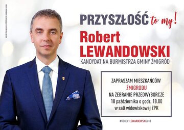 Plakat wyborczy Roberta Lewandowskiego