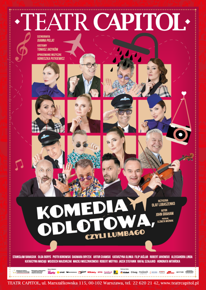 Komedia odlotowa, czyli lumbago – plakat spektaklu