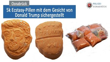 Tabletki ecstasy w&nbsp;kształce Trumpa