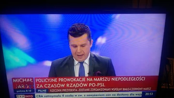 Paski informacyjne w TVP Info 