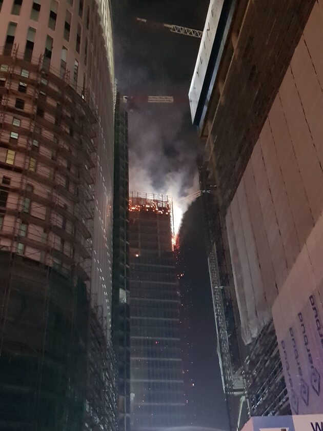 Pożar Warsaw Hub 