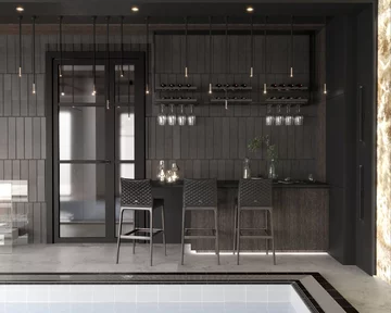 Dom z basenem, proj. Mikołajska Studio 