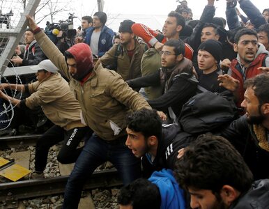 Miniatura: Uchodźcy sforsowali bramę na granicy z...
