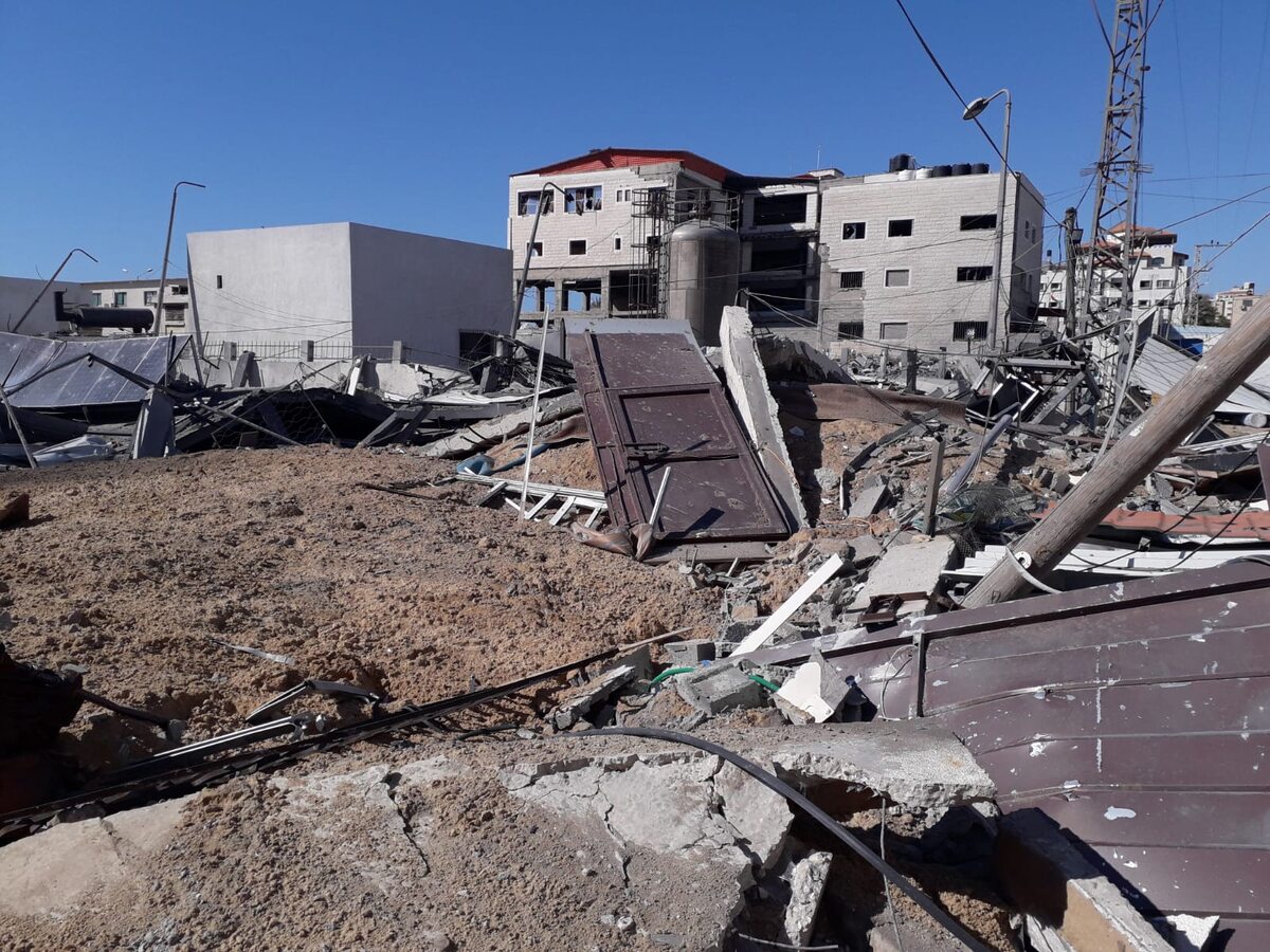 Srefa Gazy Sceny po izraelskim bombardowaniu w Strefie Gazy